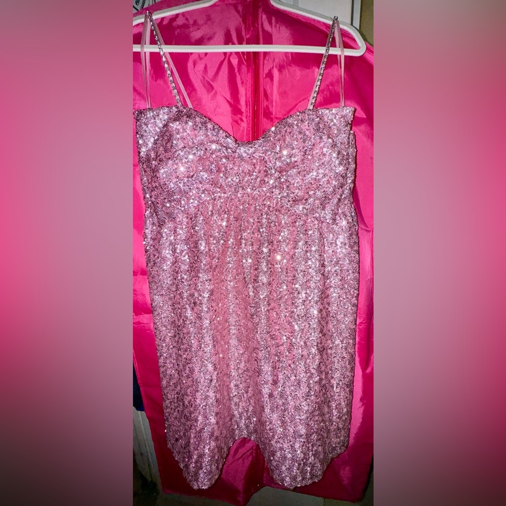 Altar’d State Pink Bow Sequin Dress